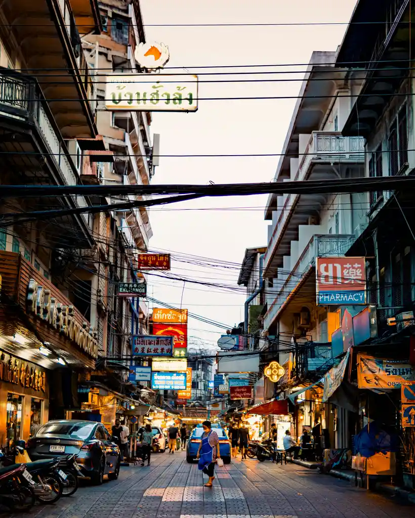 Yaowarat street life, neon signs, side streets, and dried goods shops photo 3