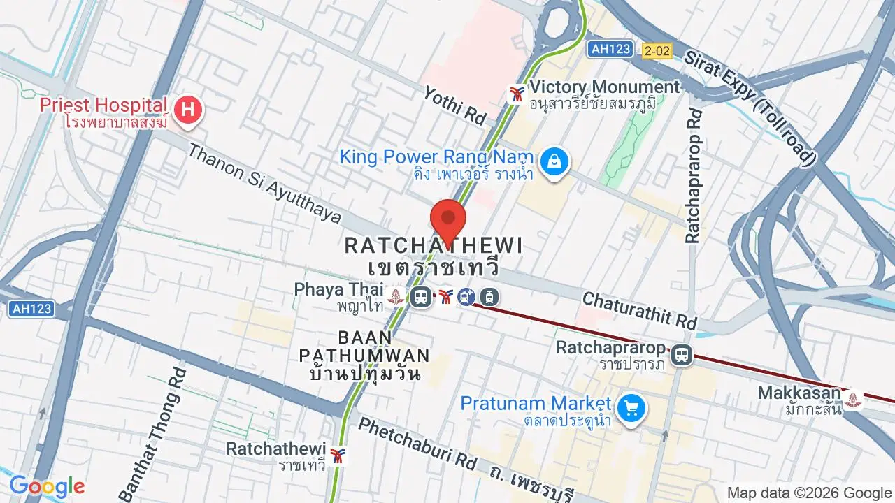 Map showing location of AAA Thai Language School