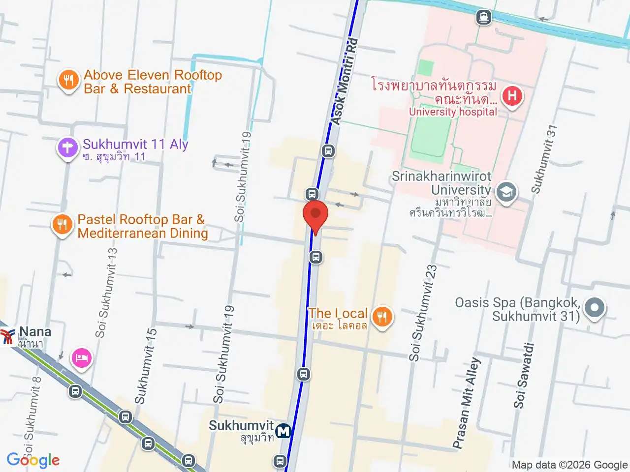 Large Google map centered on Asok