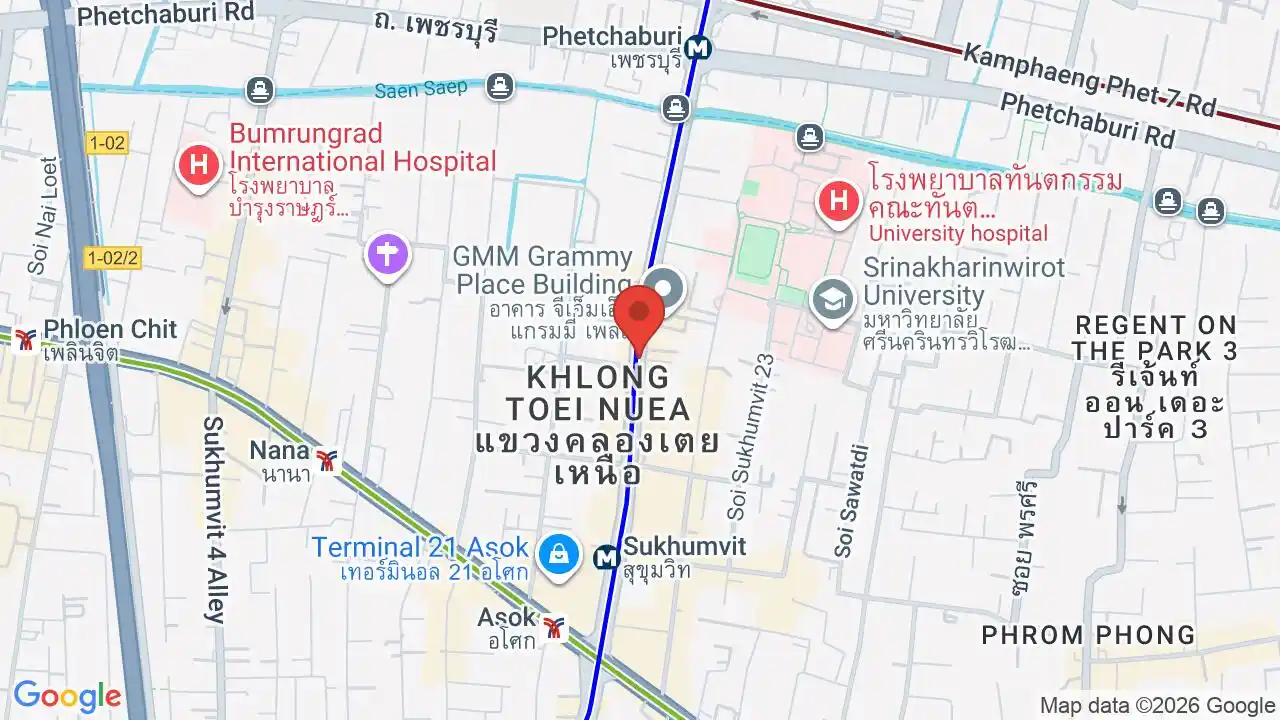 Google map centered on Asok