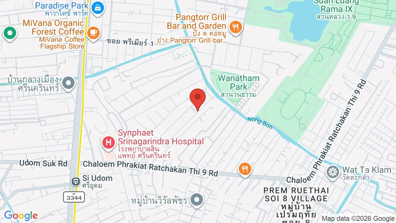 Map showing location of Baan Pee Lek