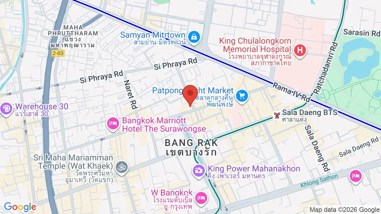 Map showing location of Baan Suriyasai (Bangrak)