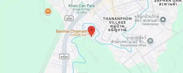 Static map showing Ban Mai Chay Nam in Khao Yai