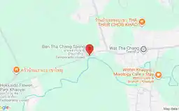 Static map showing Ban Tha Chang Spring in Khao Yai
