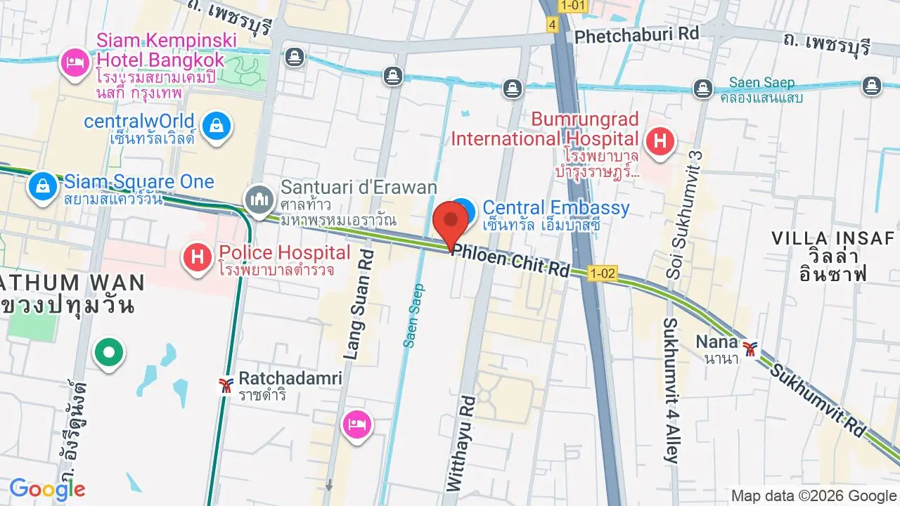 Map showing location of BananaThai Thai Language School