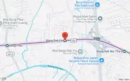 Map showing location of Bang Rak Yai station