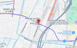 Map showing location of Bang Sue station