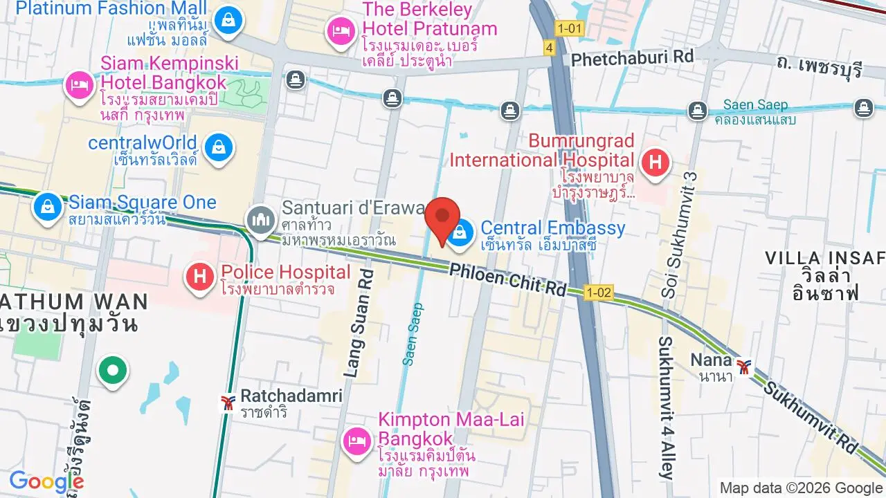 Map showing location of Bangkok Bold (Pathum Wan)