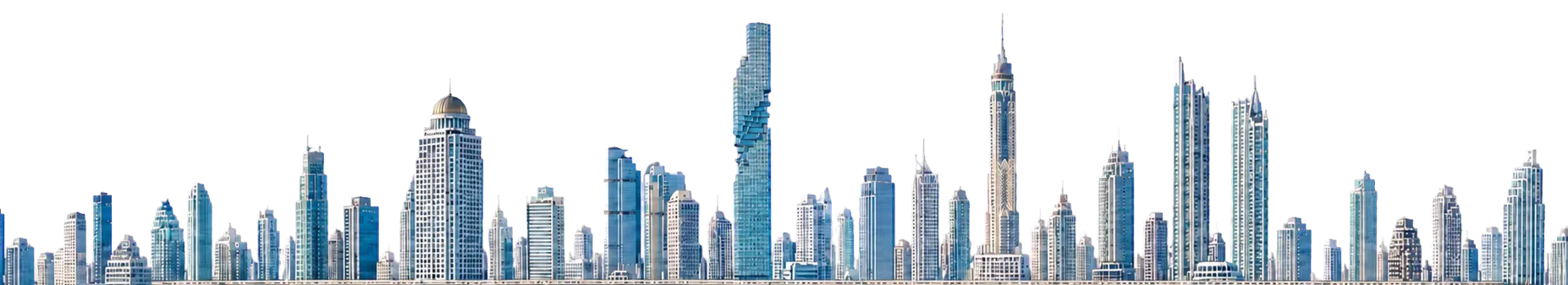 Bangkok skyline with State Tower, King Power MahaNakhon, Baiyoke Tower II, ICONSIAM, and surrounding high-rises