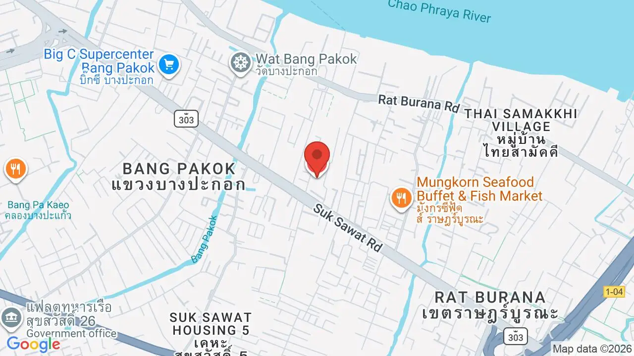 Map showing location of Bangpakok 1 Hospital