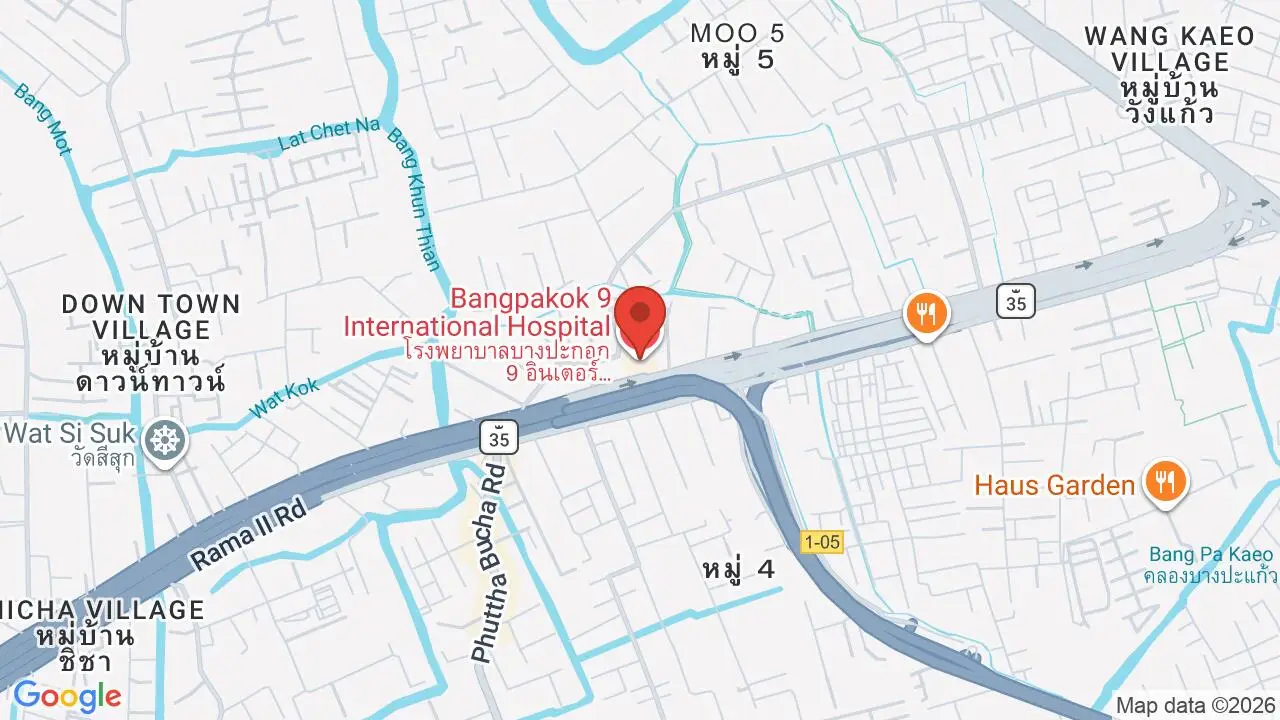 Map showing location of Bangpakok 9 International Hospital