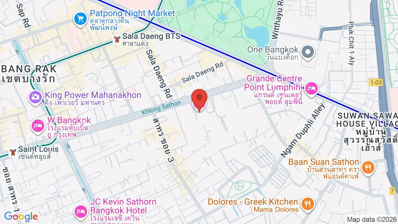 Map showing location of Banyan Tree Bangkok