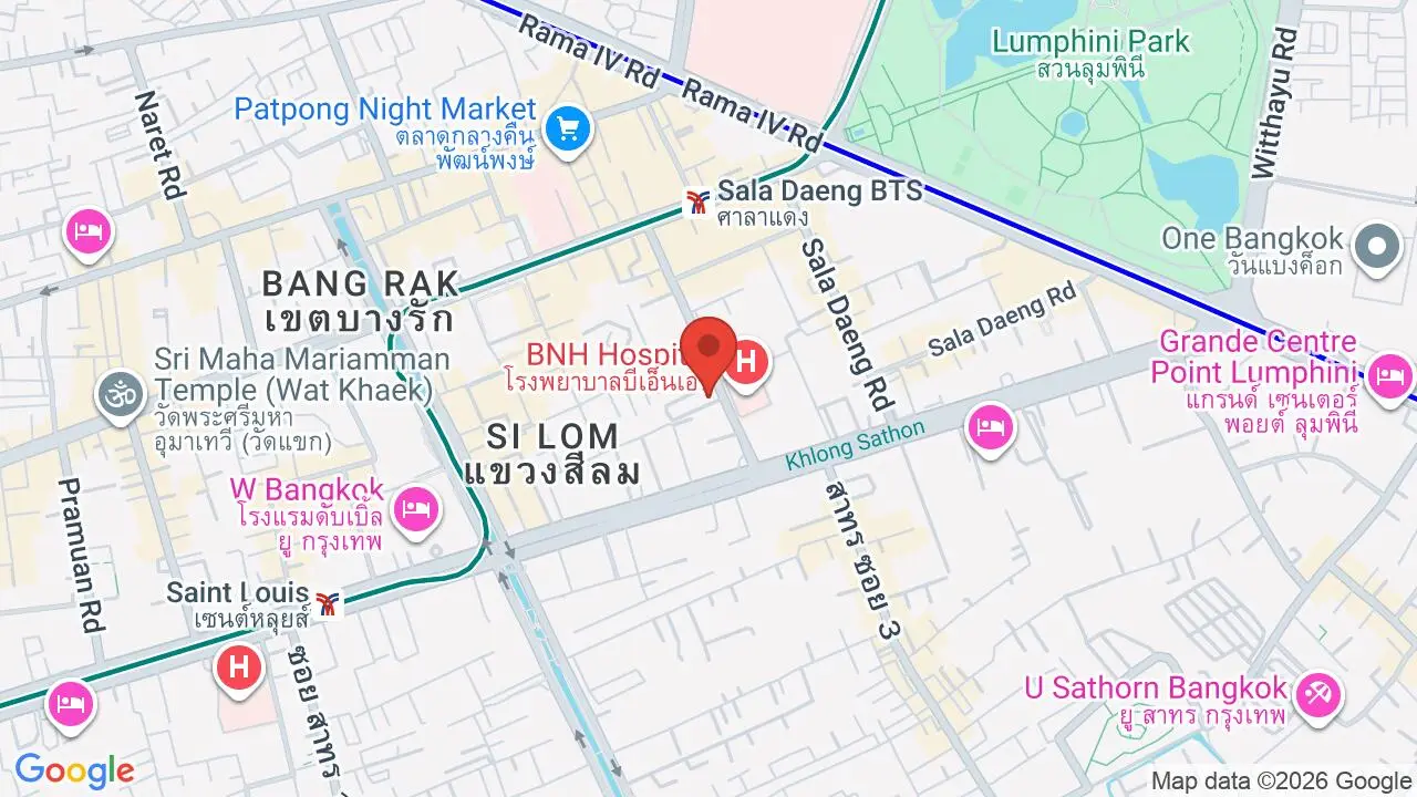 Map showing location of Bupa Thailand