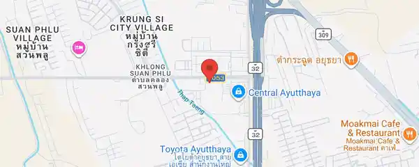 Static map showing Centara Ayutthaya in Ayutthaya
