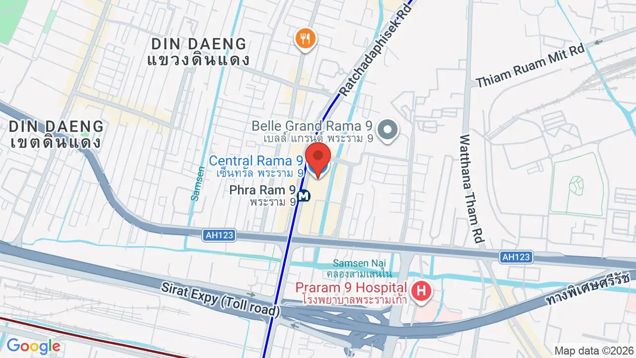 Map showing location of Central Rama 9