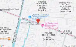 Map showing location of Chaeng Watthana 14 station