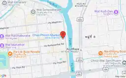 Static map showing Chao Phrom Market in Ayutthaya
