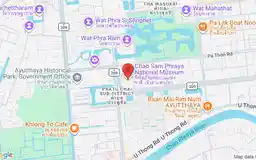 Static map showing Chao Sam Phraya National Museum in Ayutthaya