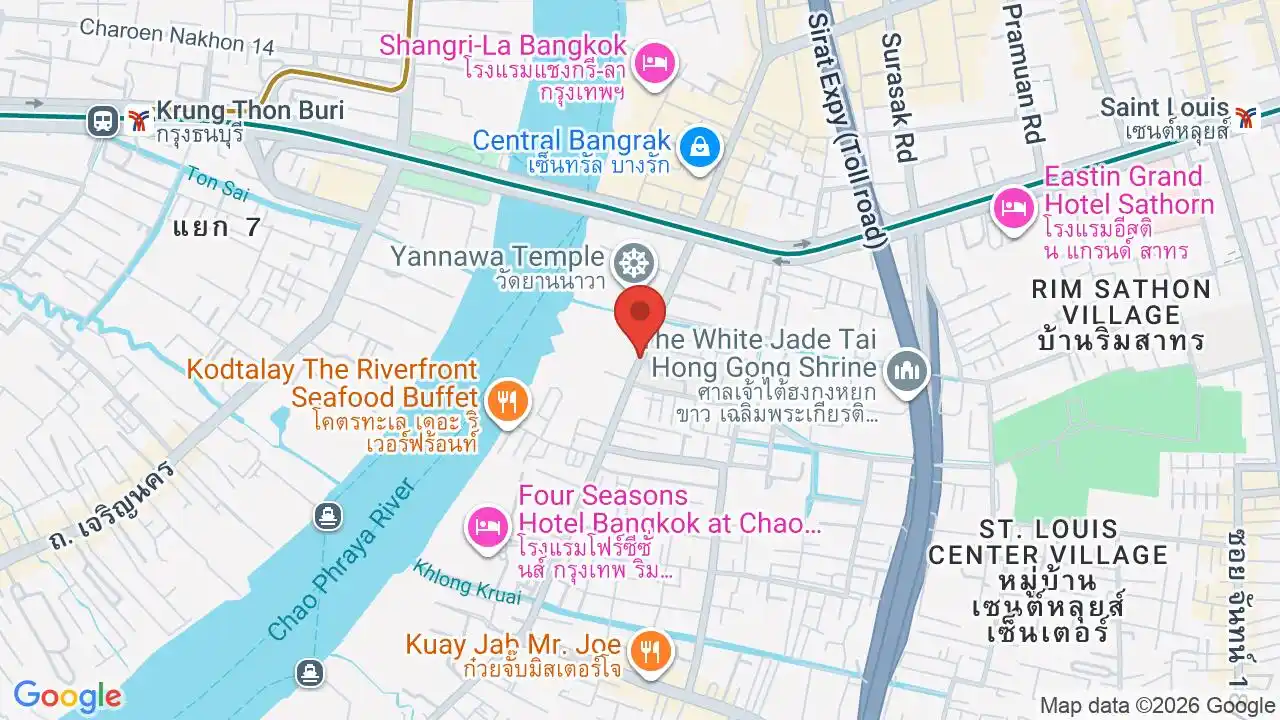 Google map centered on Charoen Krung