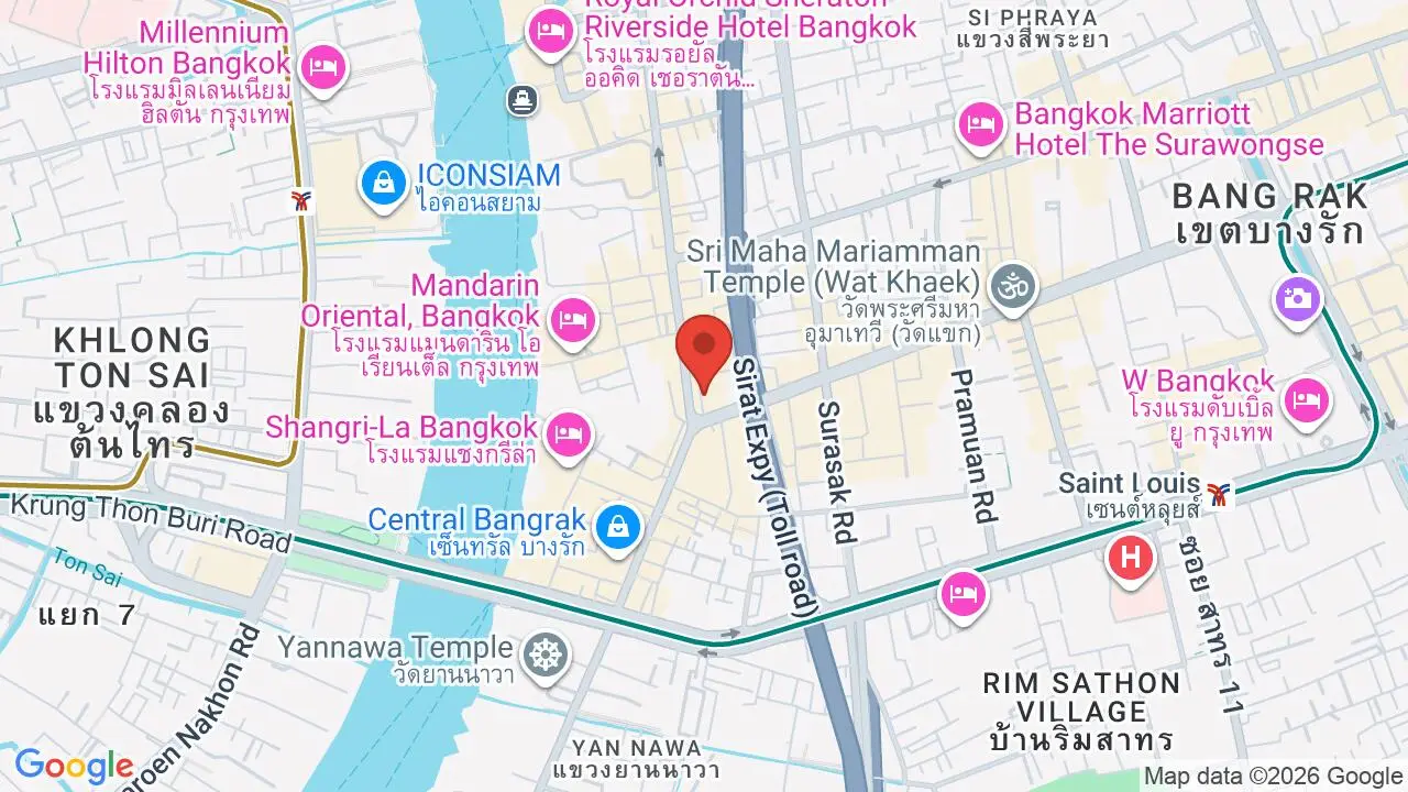 Map showing location of Charoen Saeng Silom