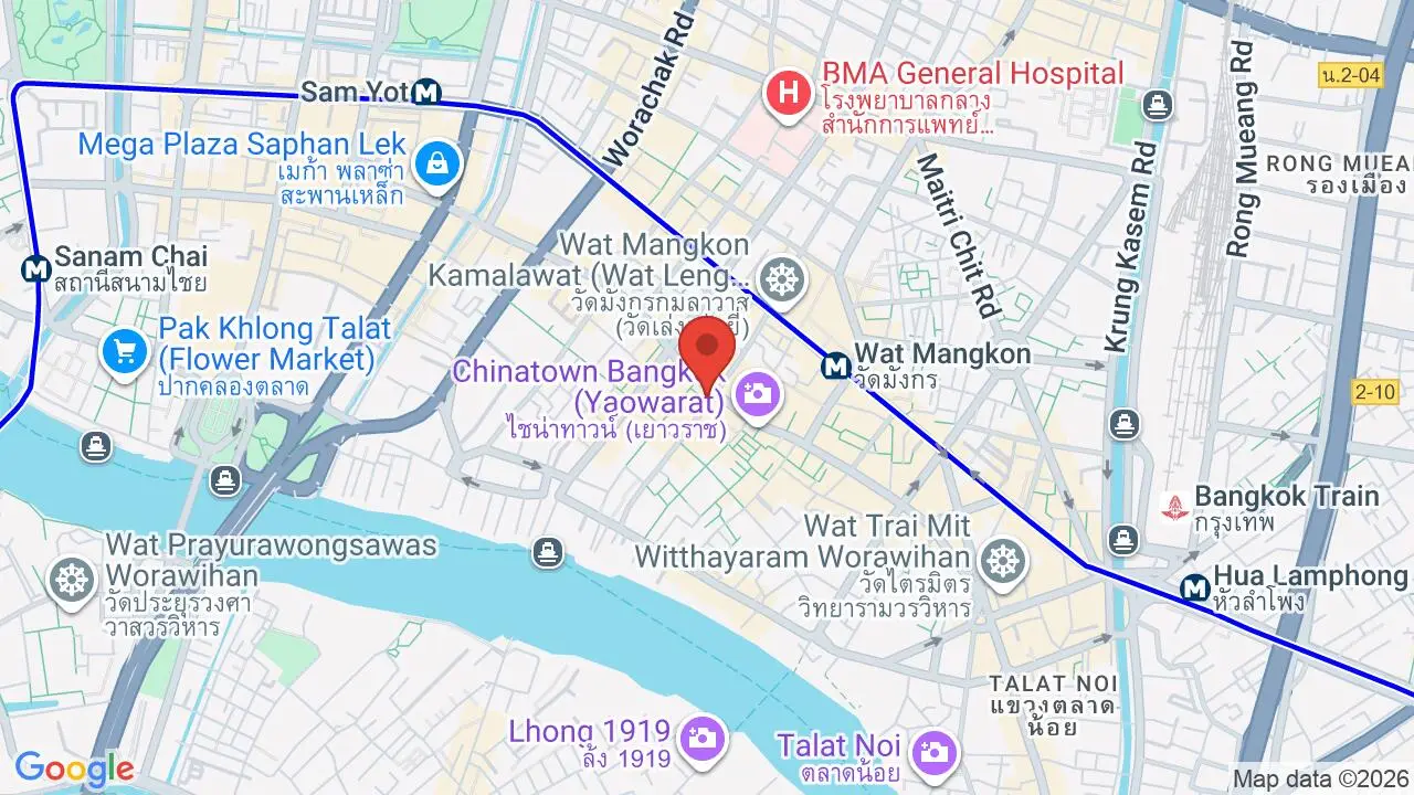 Map showing location of Chop Chop Cook Shop