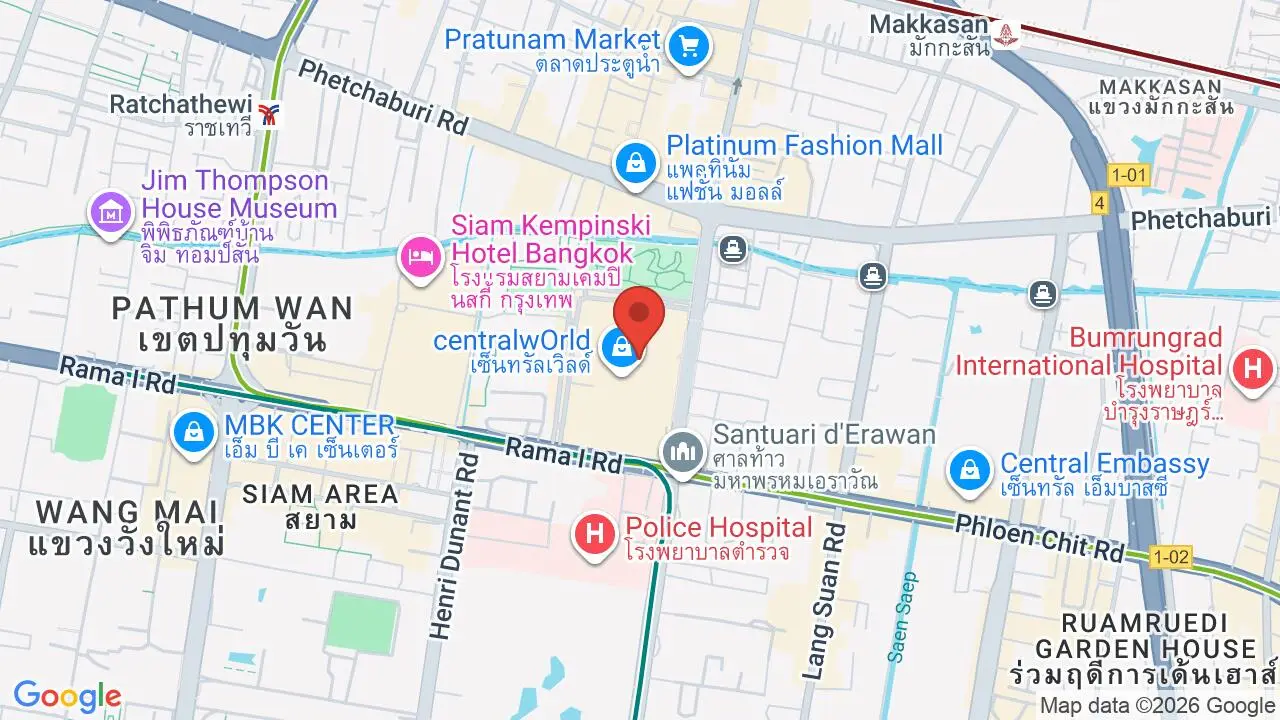 Map showing location of Chuan Kitchen