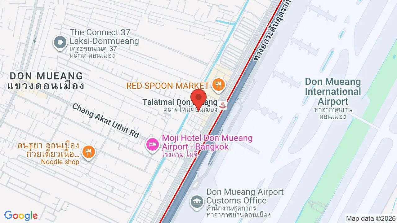 Map showing location of Don Mueang Chaturachinda School