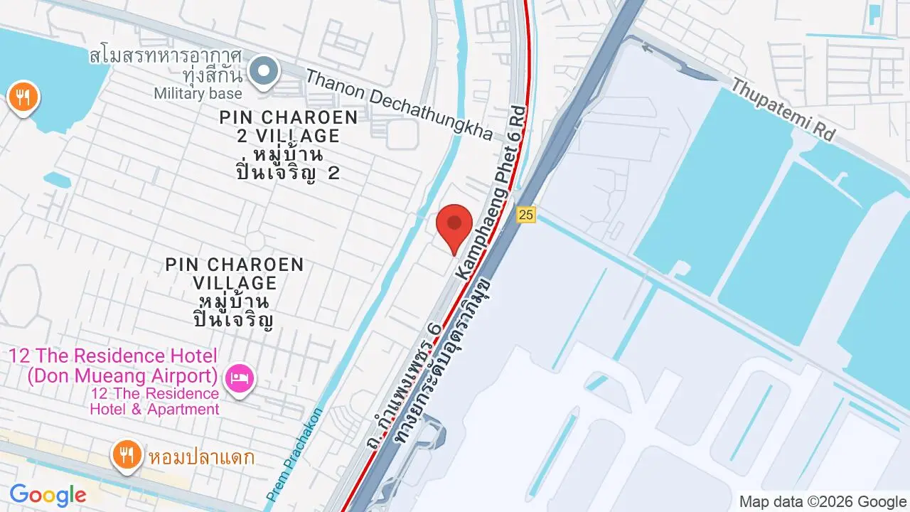 Map showing location of Don Mueang Taharnargardbumrung School
