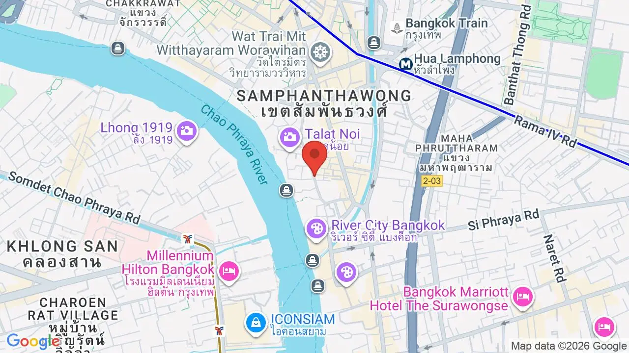 Map showing location of Duck Noodle House