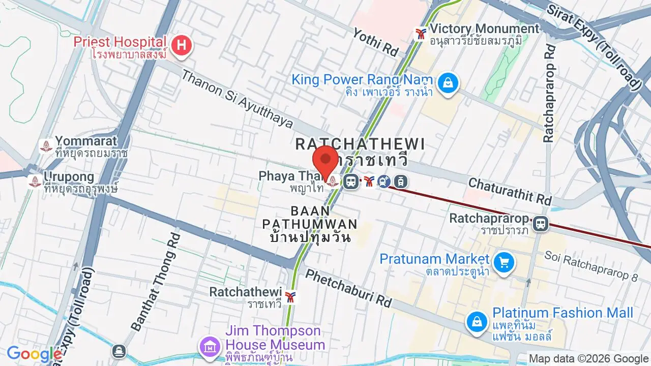 Map showing location of Eastin Grand Hotel Phayathai