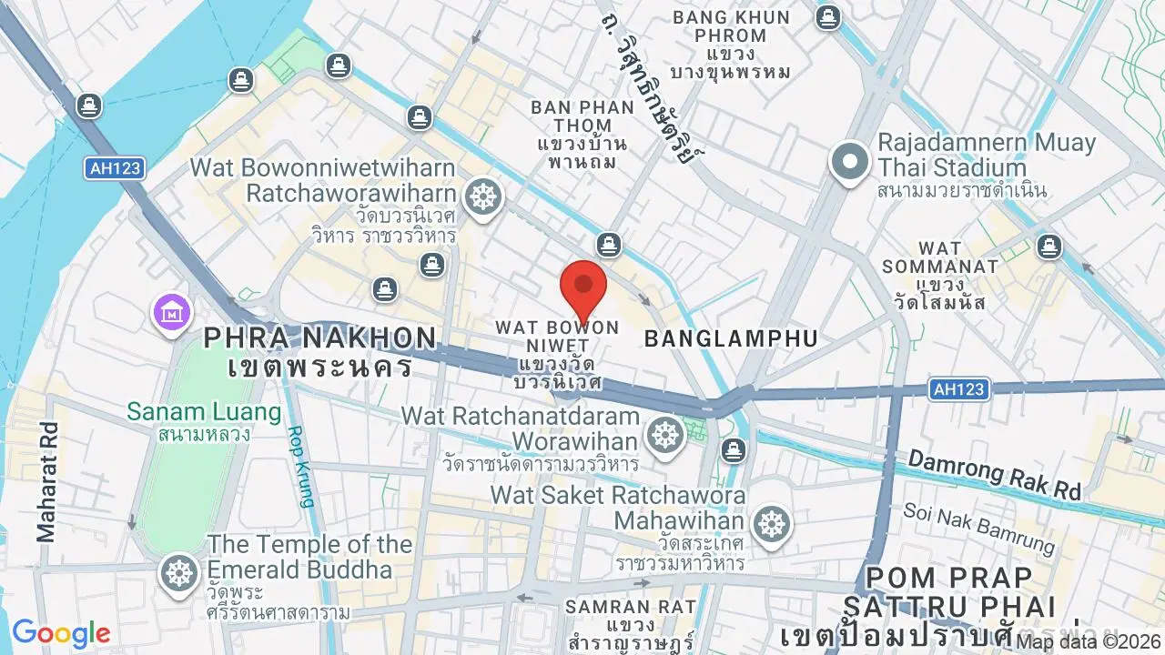 Map showing location of Pad Thai Fai Ta Lu (Phra Nakhon)