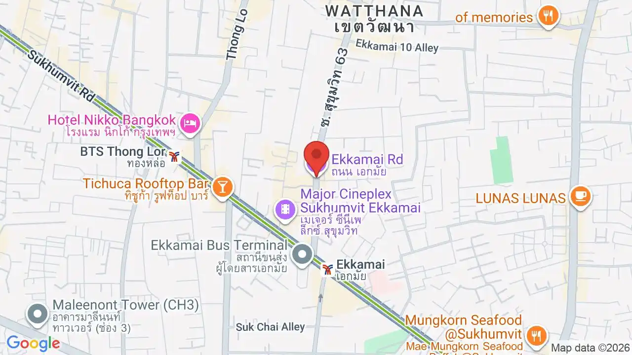 Google map centered on Ekkamai