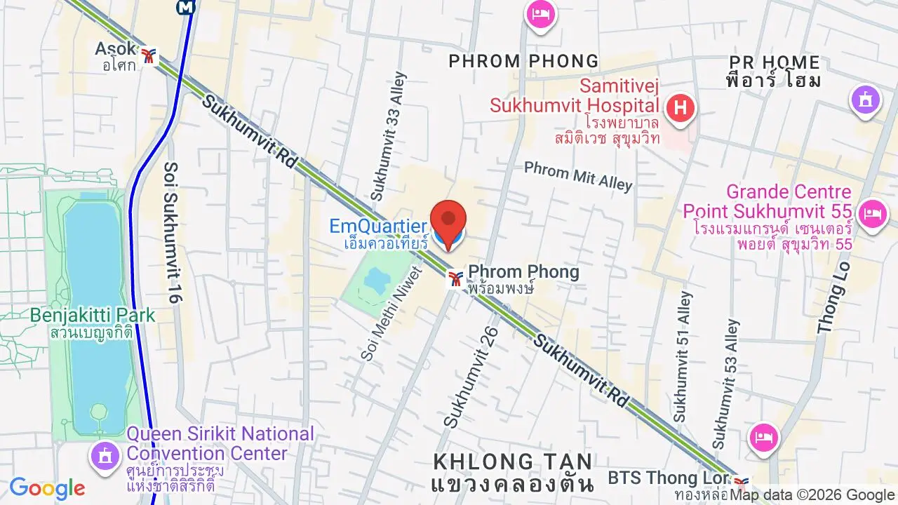 Map showing location of EmQuartier