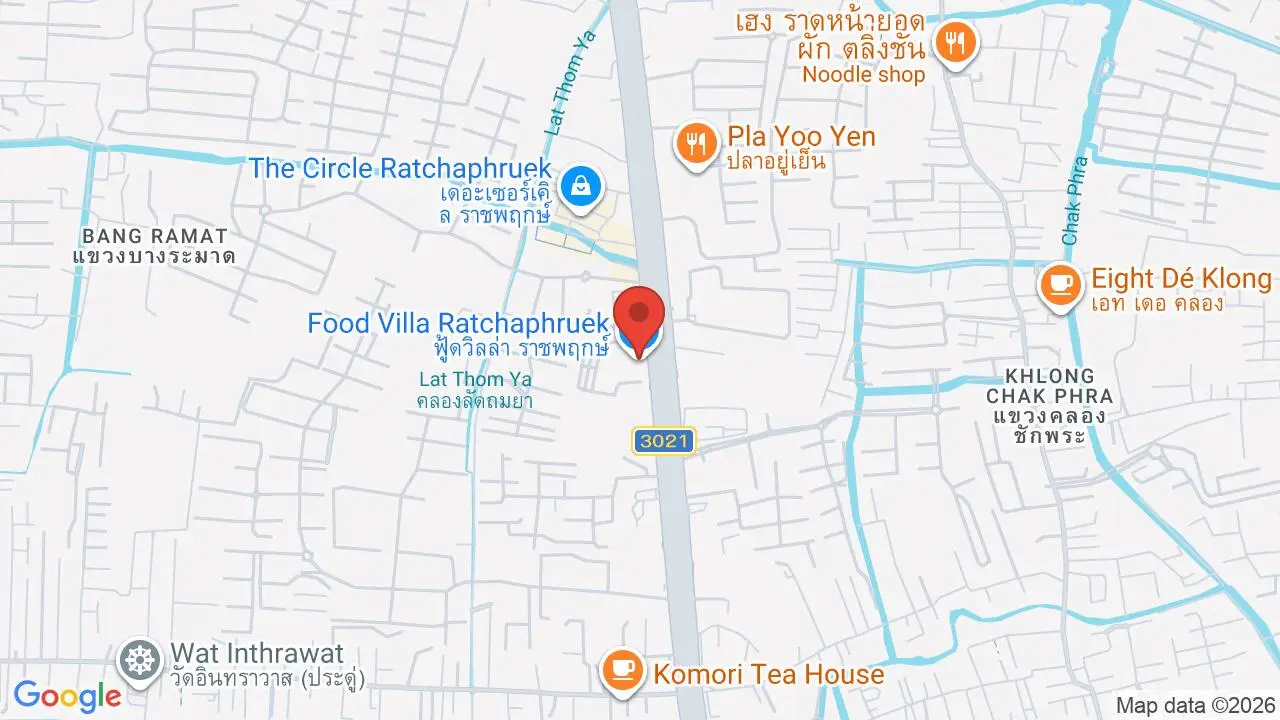 Map showing location of Food Villa Ratchaphruek