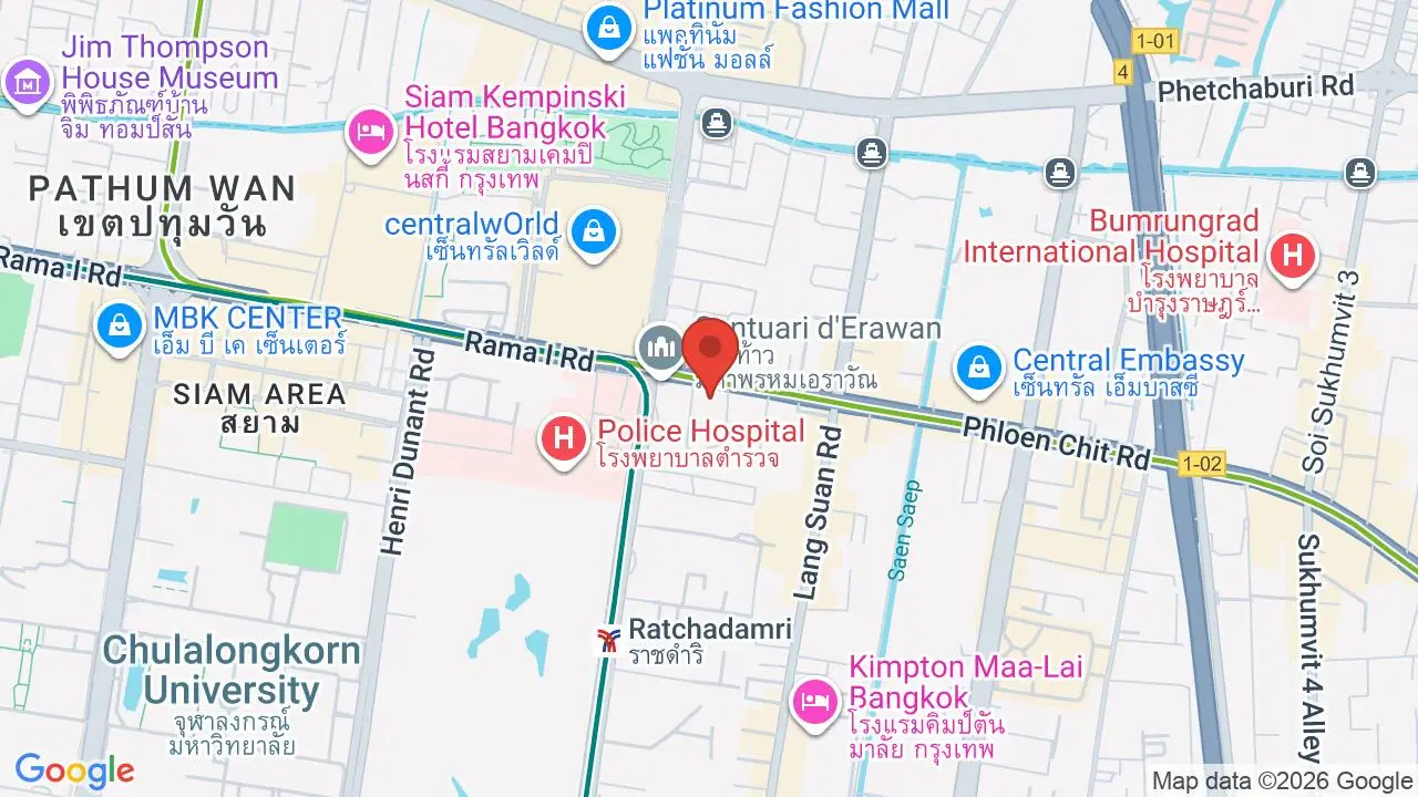 Map showing location of Gaggan at Louis Vuitton