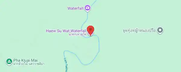 Static map showing Haew Suwat Waterfall in Khao Yai