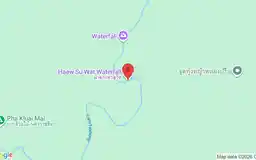 Static map showing Haew Suwat Waterfall in Khao Yai