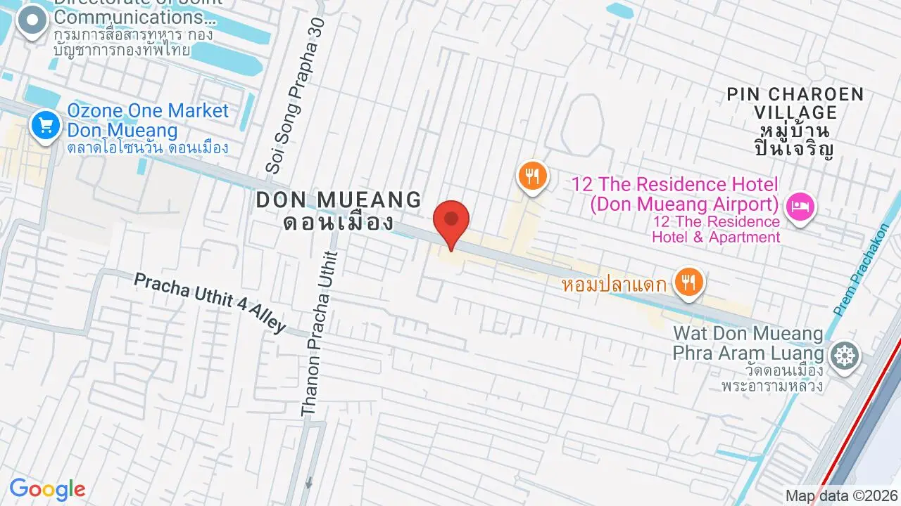 Map showing location of Happy Avenue Don Mueang
