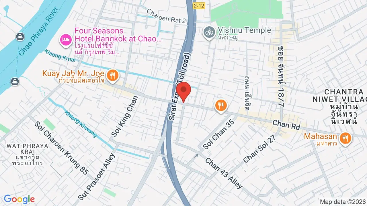 Map showing location of Hia Wan Khao Tom Pla