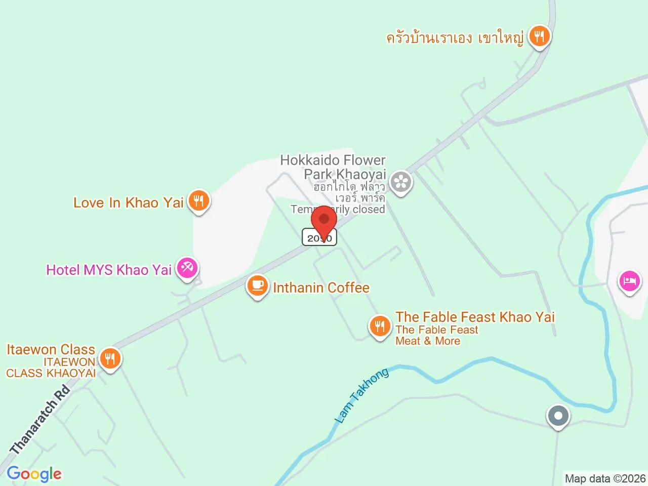 Static map showing Hotel Labaris Khao Yai in Khao Yai