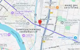 Map showing location of Hua Lamphong station