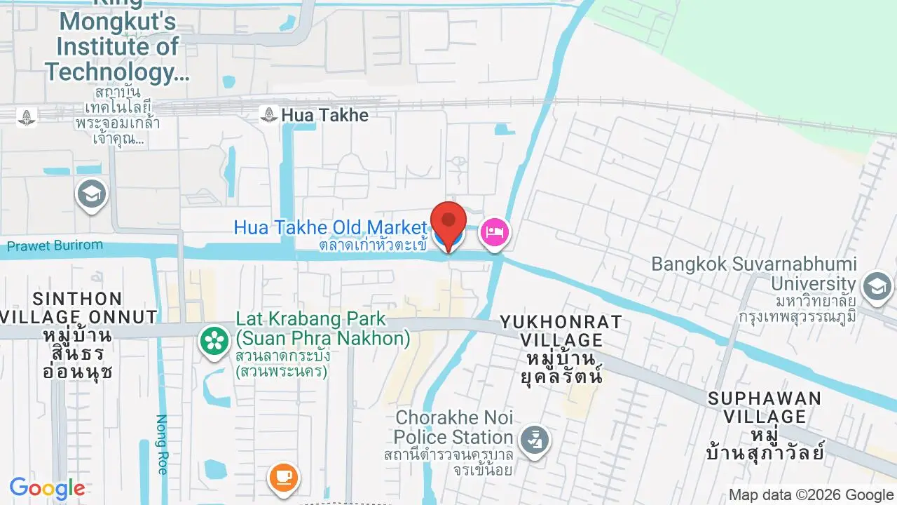Map showing location of Hua Takhe Old Market
