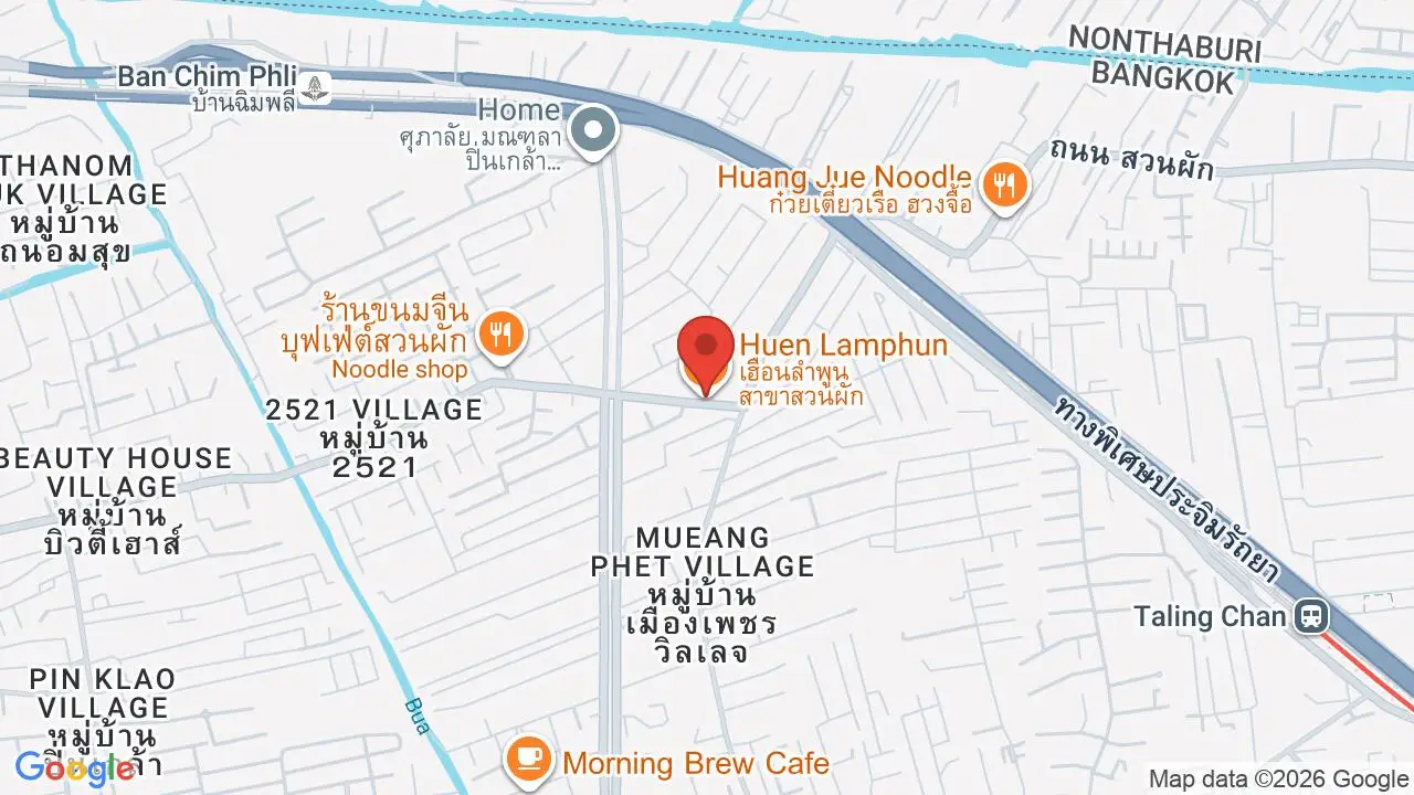 Map showing location of Huen Lamphun