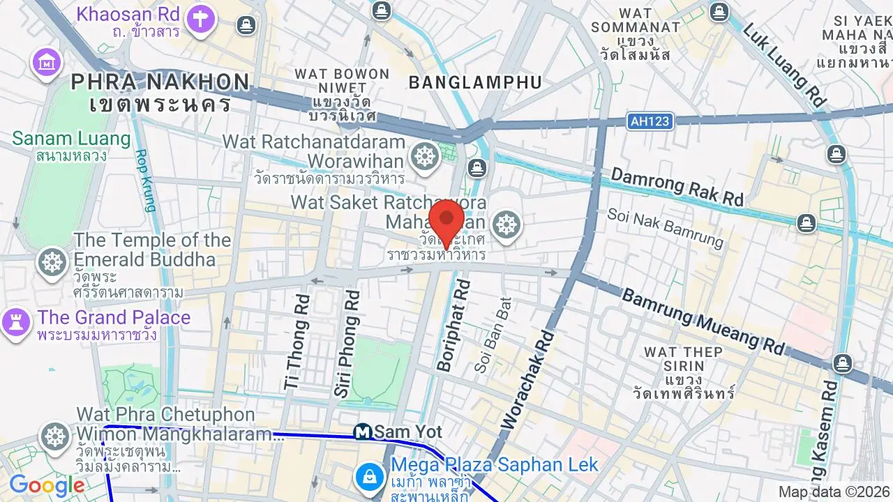 Map showing location of Jay Fai