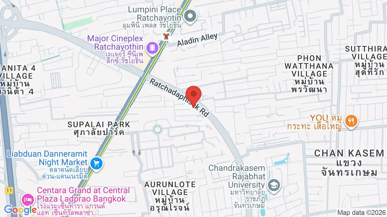Map showing location of Justice Hotel Bangkok