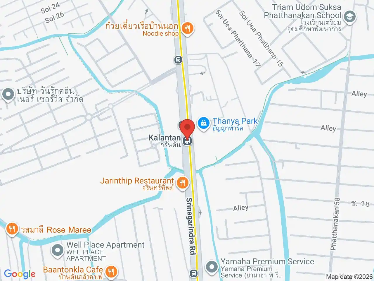 Map showing the location of Kalantan station