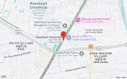 Map showing location of Kasetsart University station