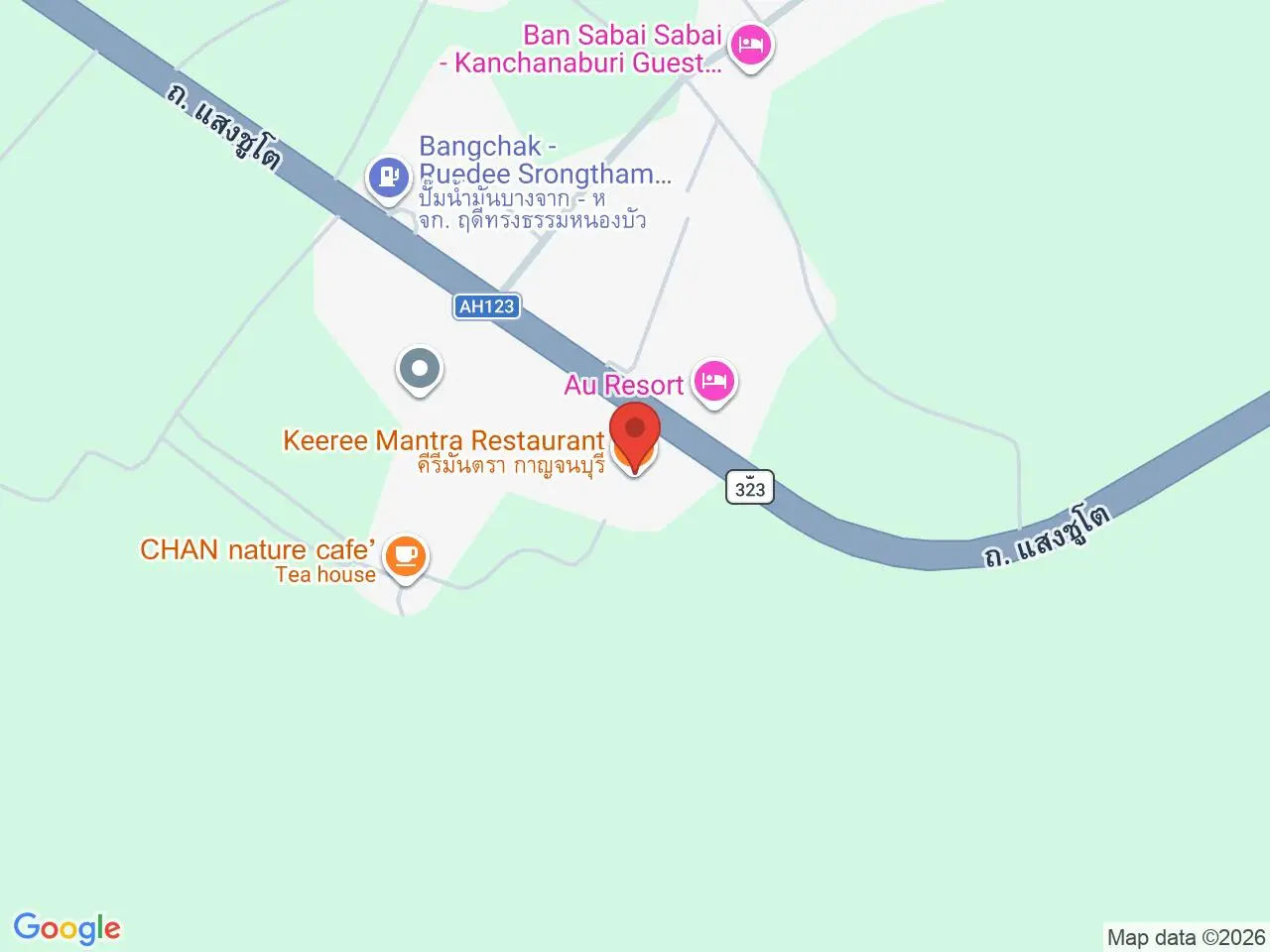 Static map showing Keeree Mantra in Kanchanaburi