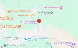 Static map showing Khao Yai Art Museum in Khao Yai