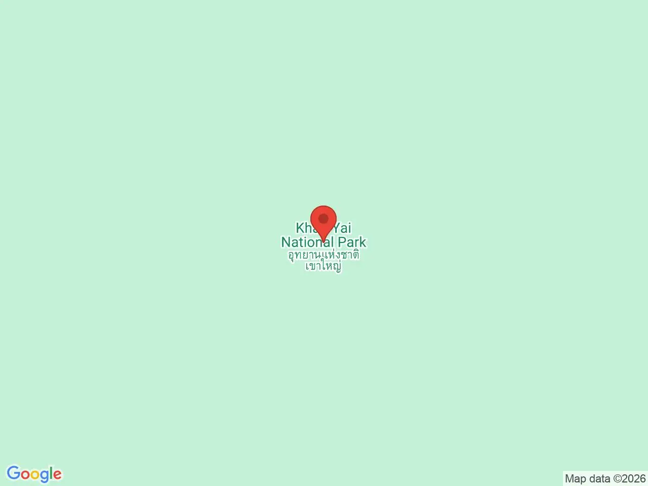 Static map showing Khao Yai National Park in Khao Yai